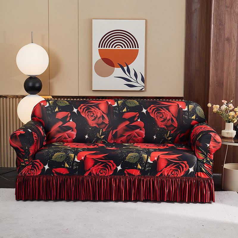 Light Luxury All-inclusive Elastic Sofa Cover Non-slip Four-season Universal Double Armrest Fabric Sofa Cover Protective Cover