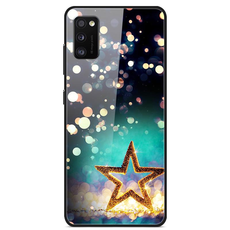 Para Samsung A41 Funda A31 A71 A51 Cristal Templado Cubiertas Traseras Rígidas Para Samsung Galaxy A51 Fundas de Teléfono Fundas Protectoras Coque A 41