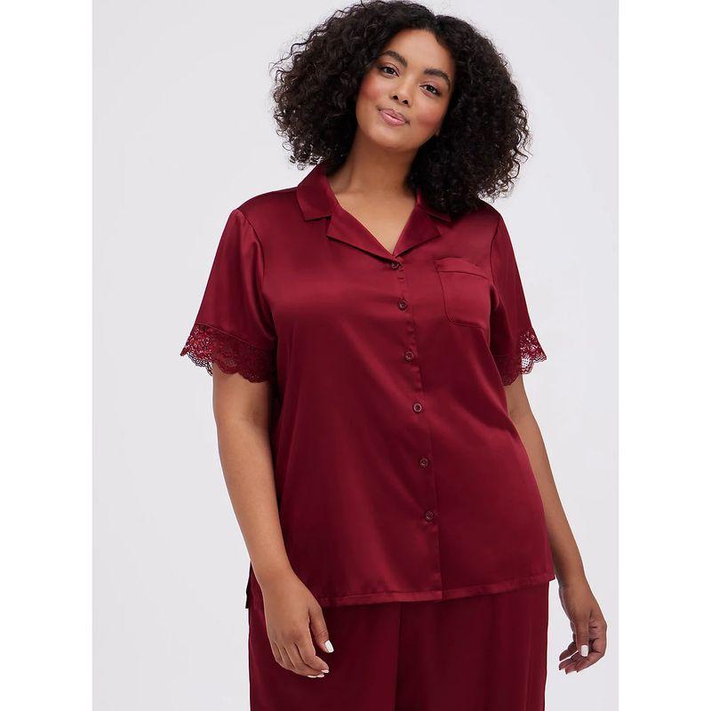 Summer Silk Pajamas Women's Clothing Summer Thin Ice Silk Short Sleeve Homewear Summer Artificial Silk Plus Size Single Blouse