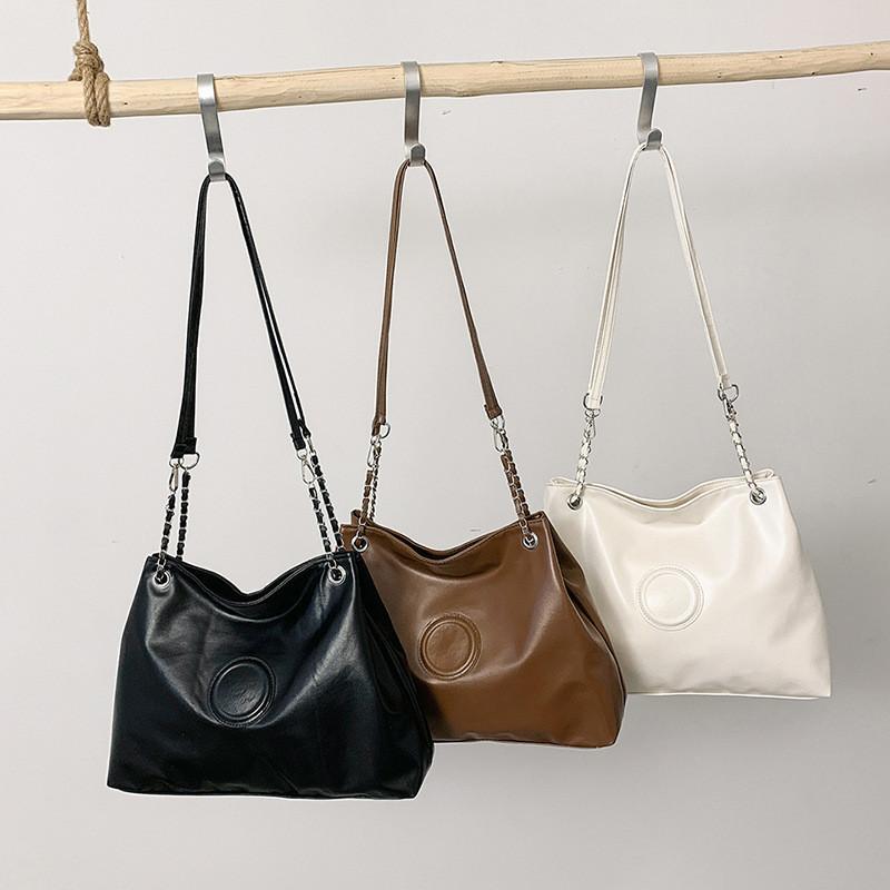 Stylish Large Capacity Pu Leather Shoulder Bag For Women Trendy Totebag