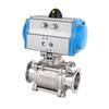 304 Stainless Steel Pneumatic Ball Valve with Quick-Connect Flange and Clamp | DN15-20