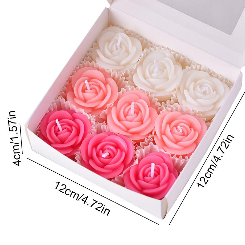 1 Set Banquet Romantic Scented Elegant Rose Mini-Sized Candles Fragrant Handmade Floating Wedding Ambiance-Boosting