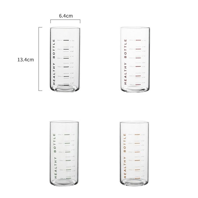 Explosion-proof Split High Boric Silicon Glass Take The Metric Cup Yogurt Cup Tim Cup Milk Cup Breakfast Cup 300ml