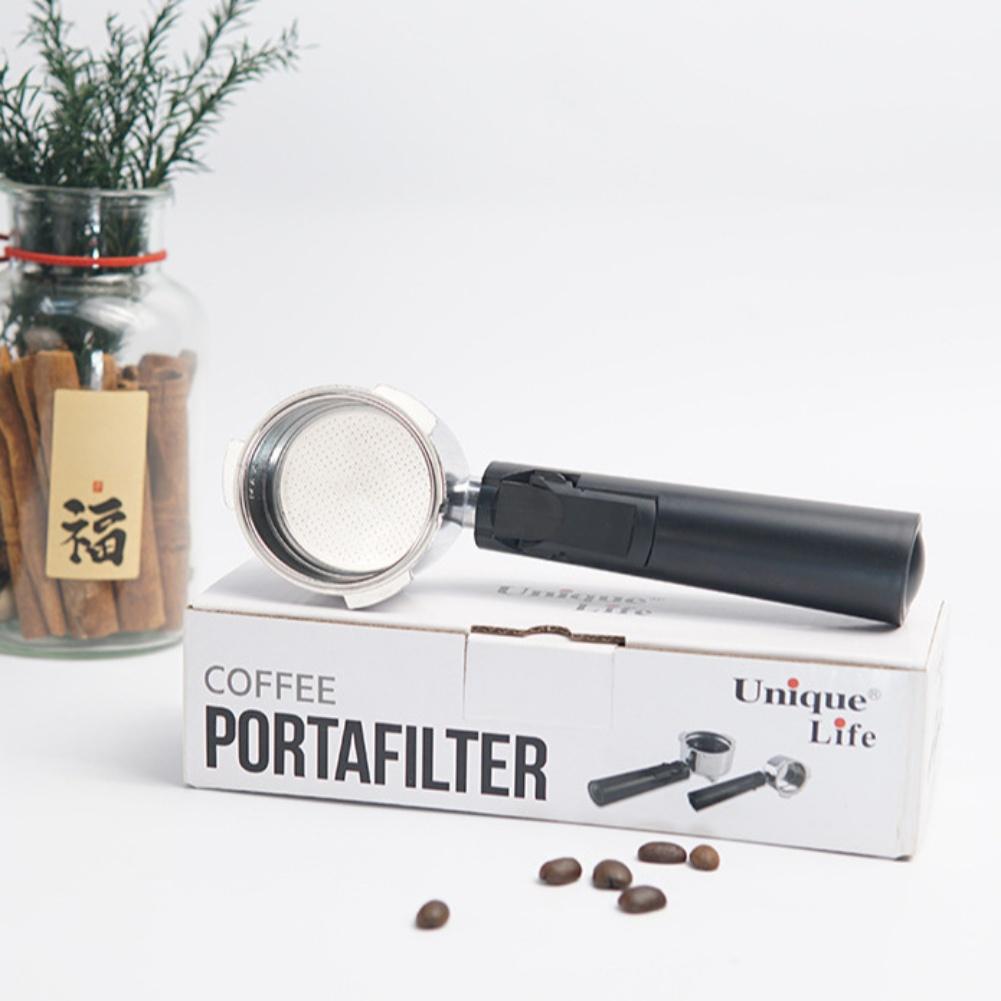 1set Coffee Machine Handle 20cm For Dongling 51mm Three Ear Aluminum Alloy Bottomless Coffee Machine Handle Replacement Parts