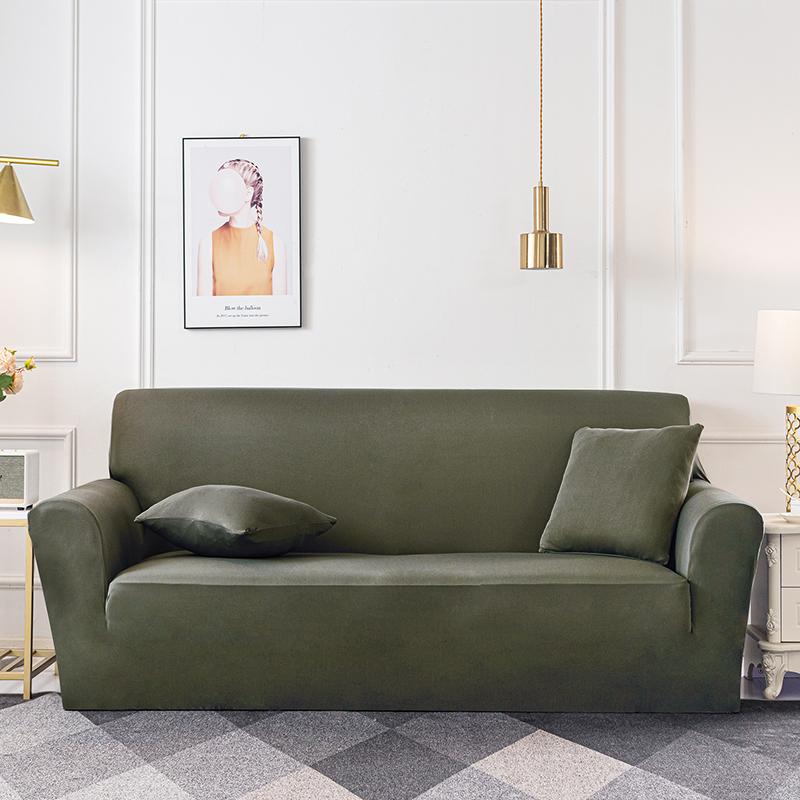 Einfarbige Sofabezüge für Wohnzimmer Elastischer Stretch Stuhlbezug Couchbezug 1/2/3/4 Sitzer Eck-L-Form Sofa Benötigt 2 Stück kaufen