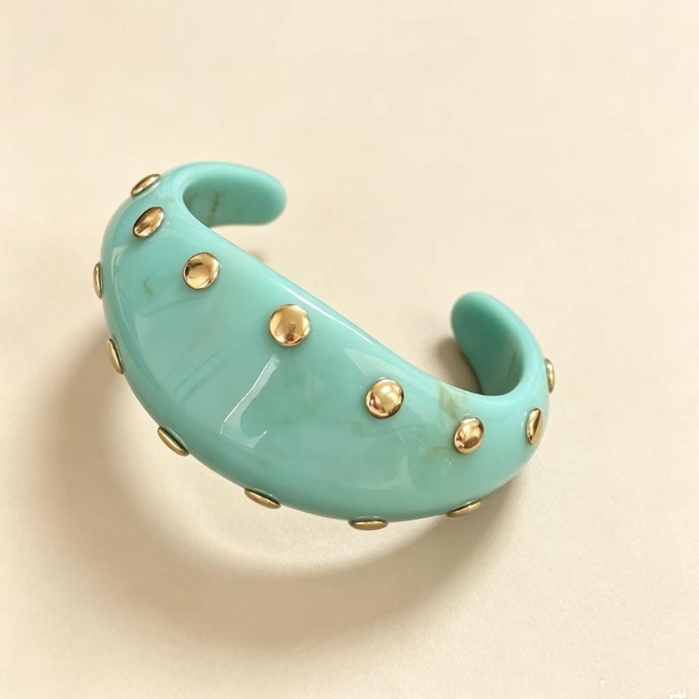 Marbling Wide Cuff Bracelet Irregular Chunky Bangle New Resin Cuff Bracelet Gifts
