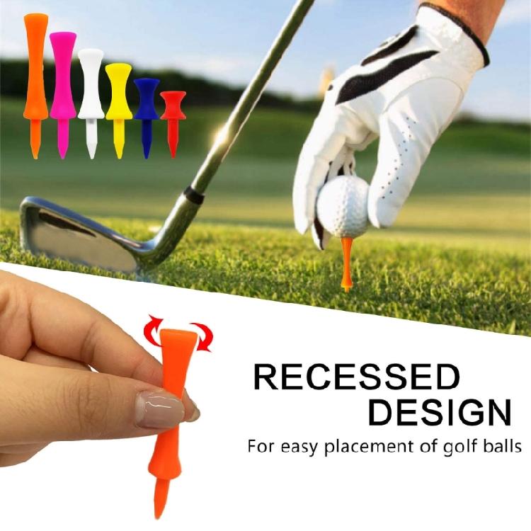 Golf-Tees, 6-Colors Each of 50pcs, Assorted Size 70mm/57mm/51mm/45mm/38mm/32mm