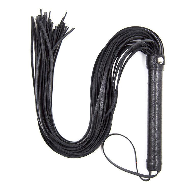 Leather Bondage Whip for Couples - Alternative SM Adult Toy