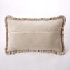 Coussin déhoussable réversible "Romie Ficelle" toutes dimensions Gaze de Coton tissé teint l'Effet Papillon - 40x60