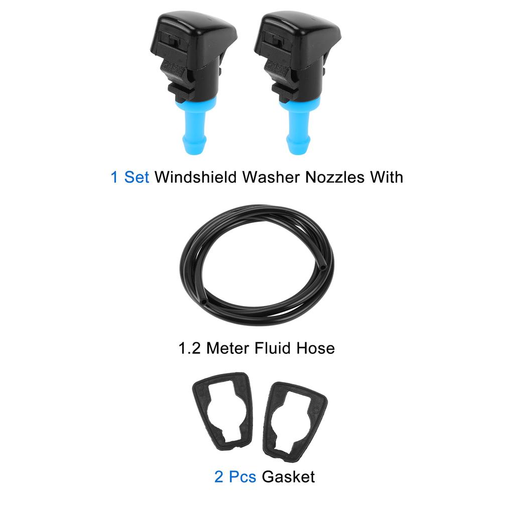 INFINAUTO Washer Nozzle Front Windshield with 2 Gaskets and 1.2m