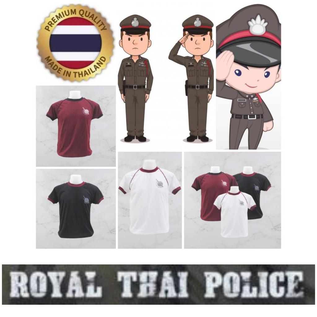 T-Shirt Königliche Thailändische Polizei Thailand Unterhemd O-Ausschnitt Rundhals Kurzarm Druck Schnelltrocknend Nationale Uniform Herren Damen Unisex