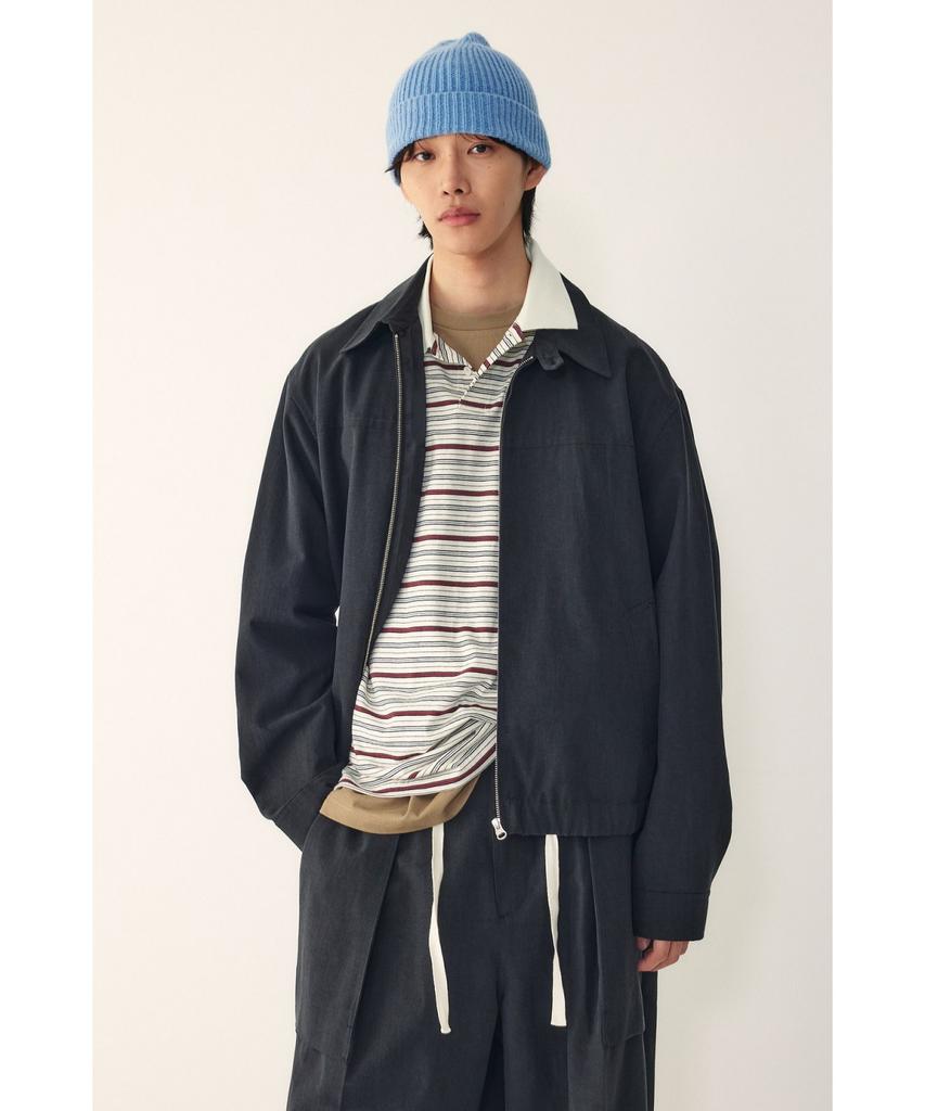 Studio Tomboy [Men] Oversized Zip-Up Jumper_Black 9156213185