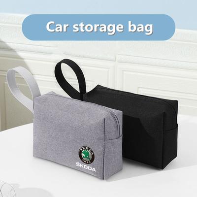 AAAJJ1 Car Multi-function Storage Bags Portable Organizer Card Package For Octavia 3 2 Superb 3 Kodiaq Fabia Kamiq Accessories
