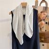 Summer Elegant Women 68cm Cotton Feeling Square Hair Scarf Dot Print Beach Stoles Hijab Shawl Wraps Bandana Echarpe