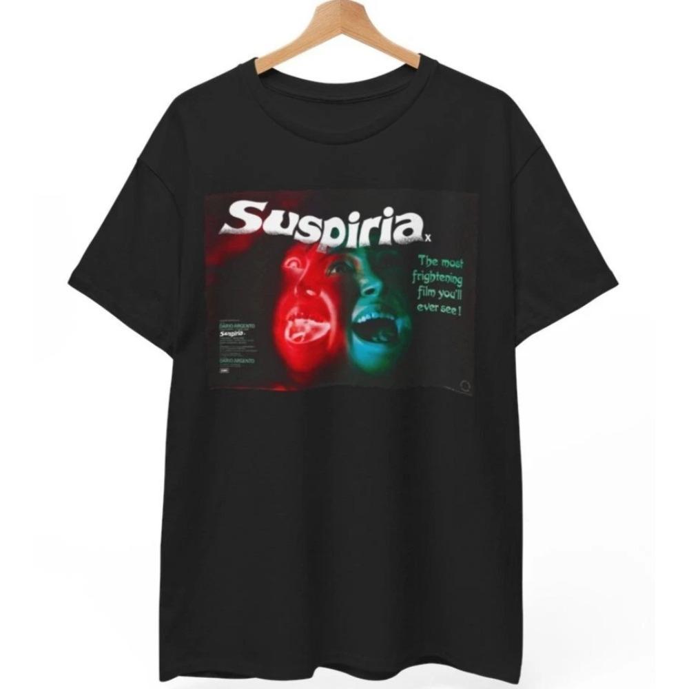 Suspiria 1977 T-Shirt, Retro Horrorfilm T-Shirt, Klassisches Schwarzes Unisex-Shirt - Lässig und Bequem Street Kurzarm