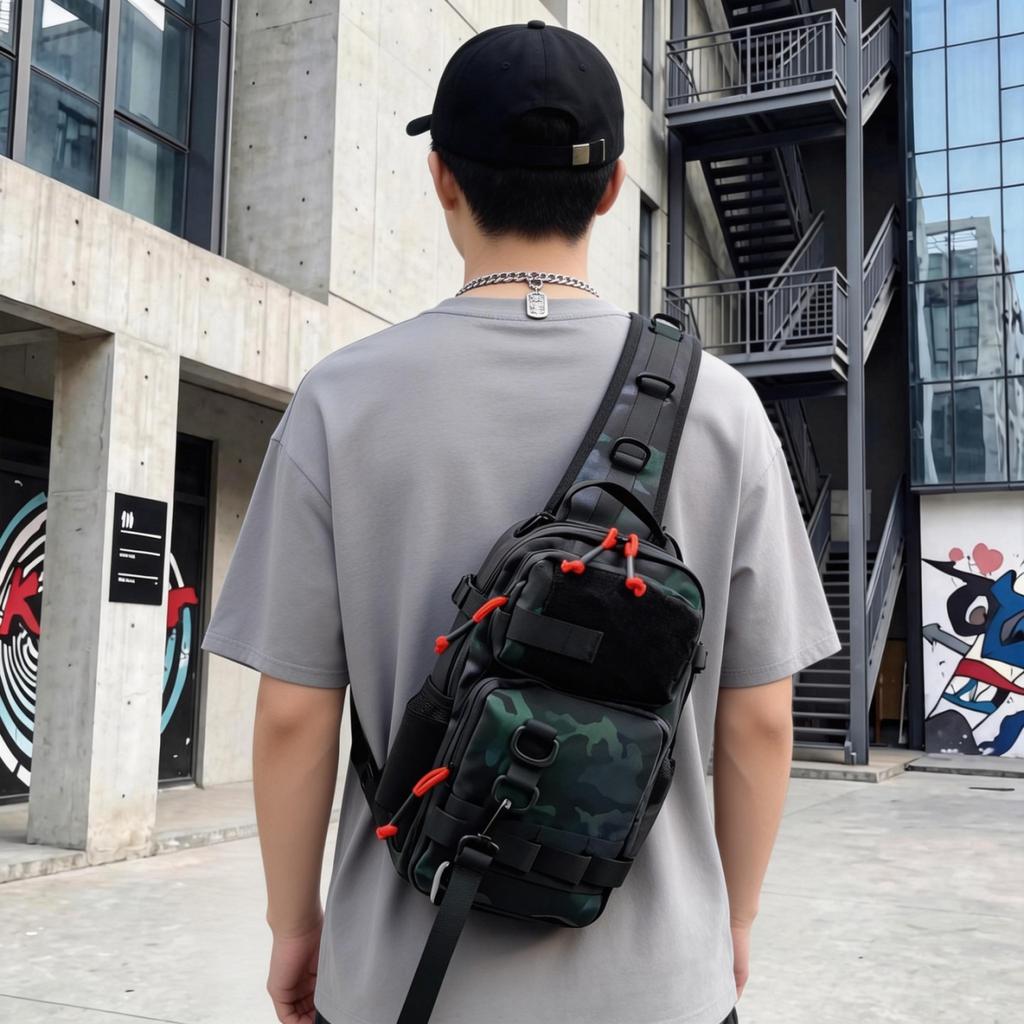 Wasserdichter Outdoor-Angelrucksack Wander-Reise-Sport-Hüft-Brusttaschen Radfahren Freizeit Klettern Camping Kreuztaschen Rucksack