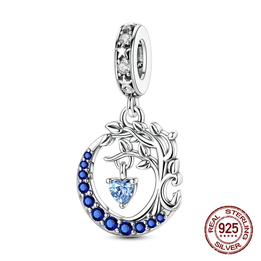 Double Sided Heart Sisters Charm Copper Tree Of Life Family Dangle Pendant Fit Bracelet Necklace Diy Jewelry