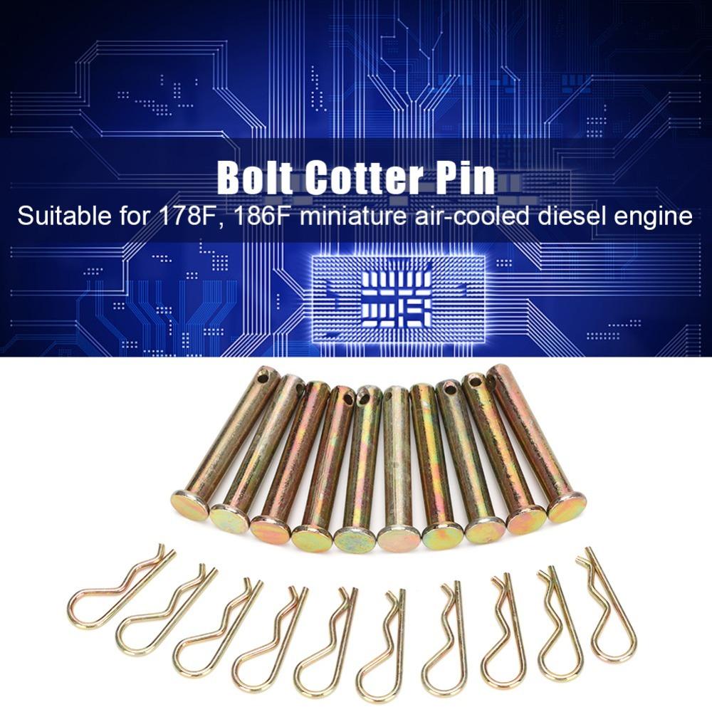 10pcs R Shaped Spring Cotter Pin R Type Engine Accessories Convenient Fastener Hardware Kit Mower