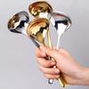 Stainless Steel Long-Handle Soup Spoon for Eating Watermelon and Porridge - Large, Deep, and Thickened Design