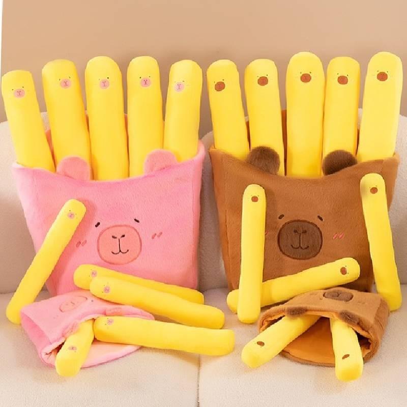 Fries Capybara French Plush Toys Cartoon Snacks Animals Fill Doll Xmas Gift