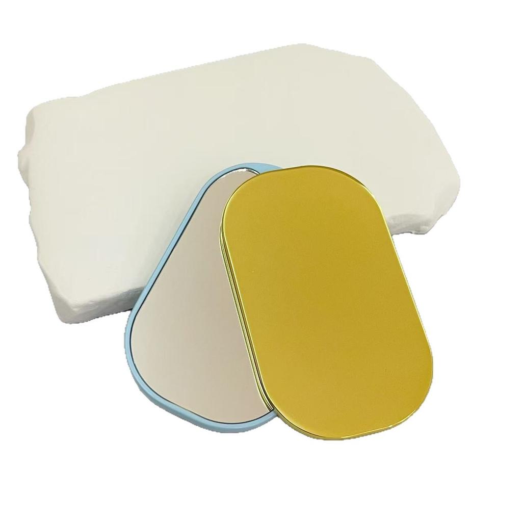 Foldable Metal Pocket Mirror, Portable Compact for Students Dorm Makeup Touch Up Tool