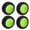 4 Pcs 1Celsius10 RC Off Road Tires 2 Front 2 Rear Round Stud Type Skin V Hole Hub High Grip RC Car Wheels