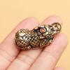Ornament Brass Animal Pixiu Coin Charms Pendant Statue Chinese Miniature Figurines Home Office Tabletop Decoration Accessories