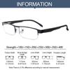 Fashion Half Frame Portable Eye Protection Computer Goggles Business Reading Glasses Anti-Blue Light Glasses Ultra Light Frame
