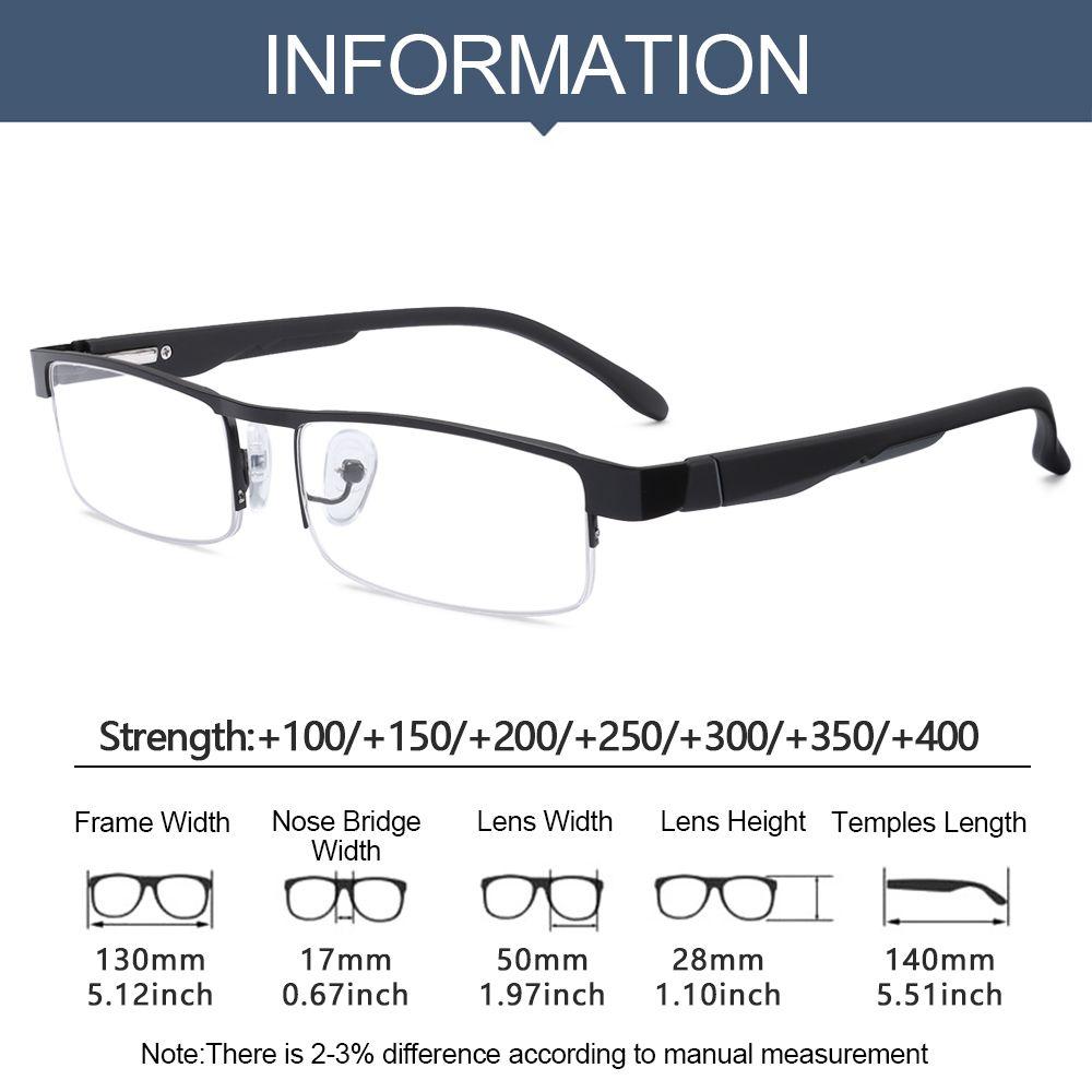 Fashion Half Frame Portable Eye Protection Computer Goggles Business Reading Glasses Anti-Blue Light Glasses Ultra Light Frame