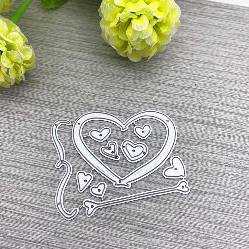 Love Heart Decoration Metal Cutting Dies Stencil for DIY Scrapbooking Photo Album Embossing Paper Cards Crafts Diecuts