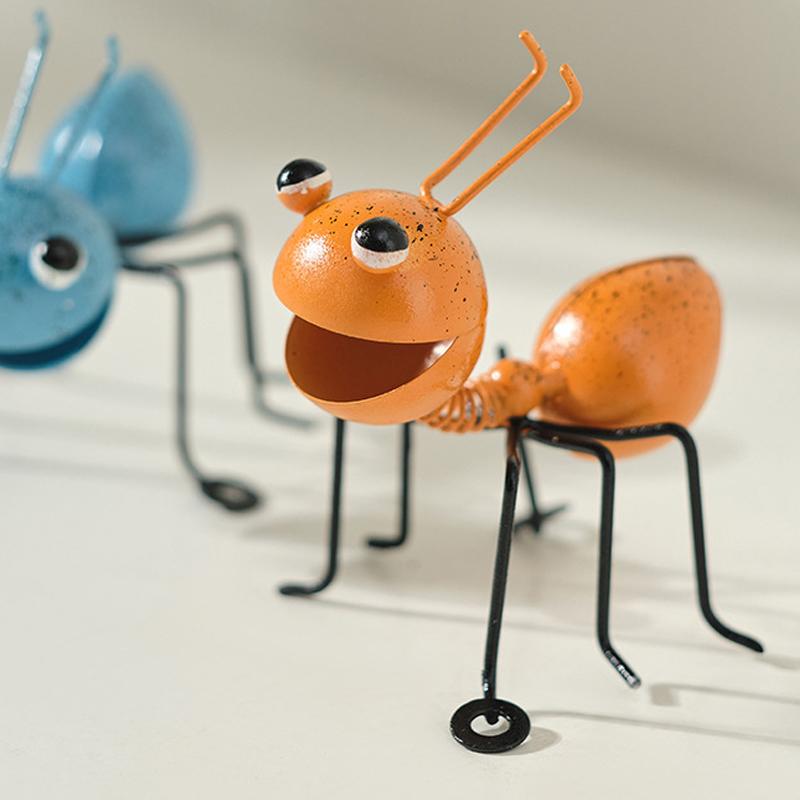 Rustic Animal Ant Ornament Creative Iron Wall Hanging Wall Decoration Garden Courtyard Decoration Living Room Bedroom Decoration