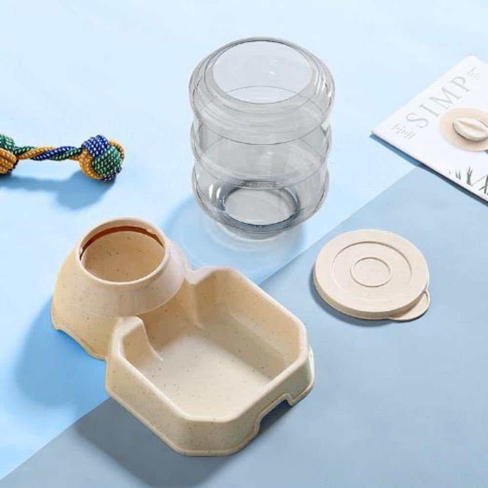 High Capacity Dog Automatic Feeders Plastic 21*32.5*31cm Feeding and Drinking Tool 5 Colors Pet Feeding Bowl Pet Supplies