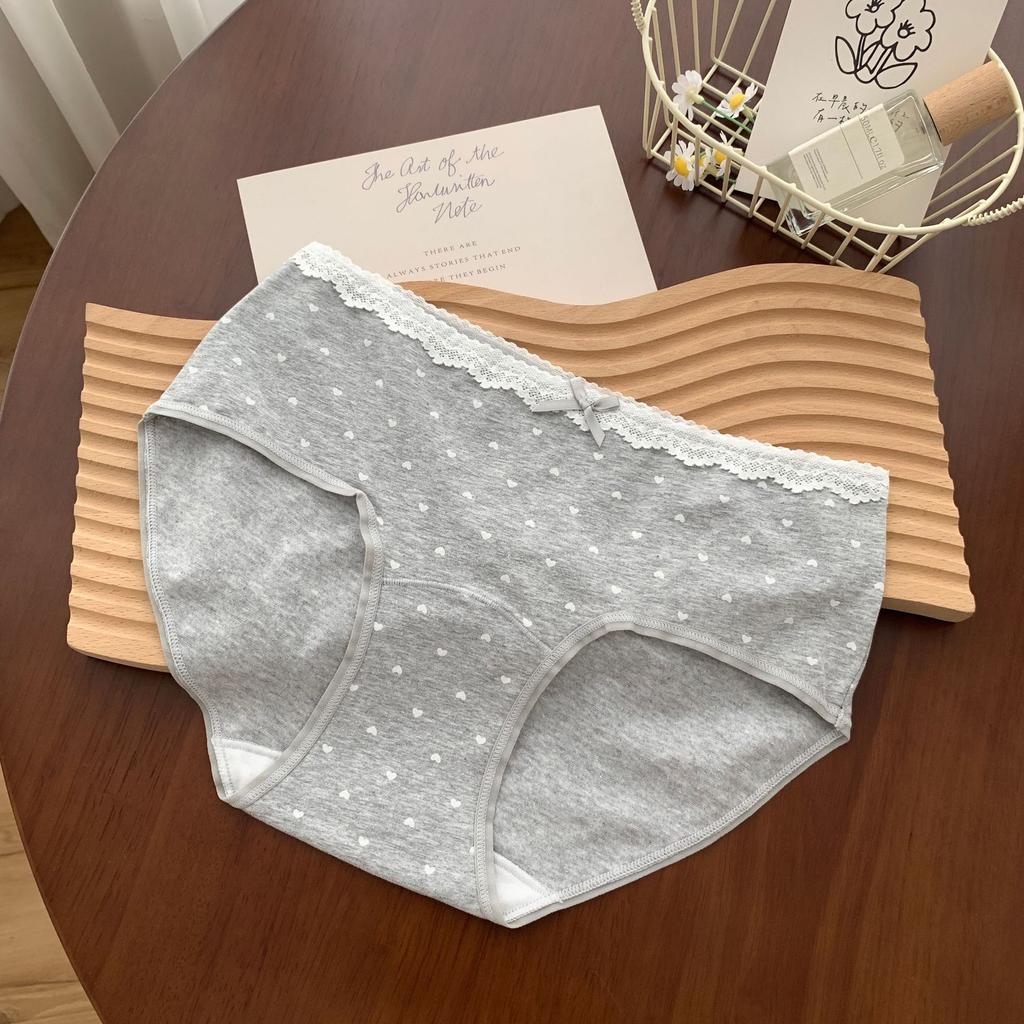 Ladies Spring and Summer Thin New Floral Pure Cotton Antibacterial Crotch Triangle Briefs