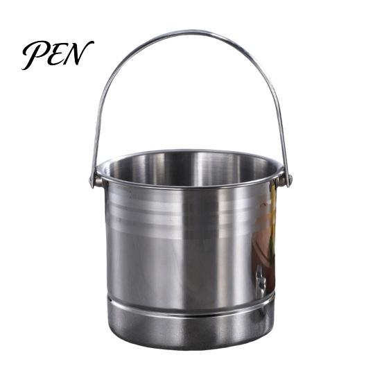 Impact Resistant Ice Cooler Stainless Steel Bucket with Removable Strainer, Bar Wine Champagne Beer Chilling for Red Wine, Portable Snacks Home