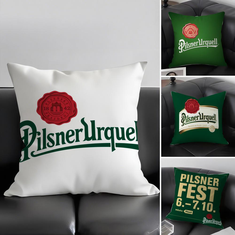 Beer PPilsner UUrquell Cushion Cover Elegant Comfort Pillowcase Sofa Bed Doublesided Printed Invisible Zipper Home Decor