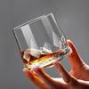 Bicchiere Tumbler da Whisky in Cristallo Spesso Creativo Novità Design Trottola Bicchieri Martellati Bicchiere da Vino Brandy Calice