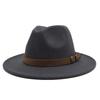 61Cm Large Size Woolen Jazz Hat Top Hat Retro Flat-Brimmed Big Eaves Hat