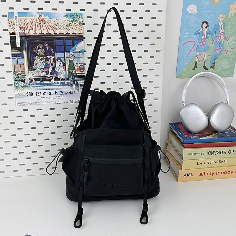 

Школьная сумка женская сумка-ведро большая вместимость плечевая кроссбоди серия Omori кроссбоди цвет для путешествий чёрный