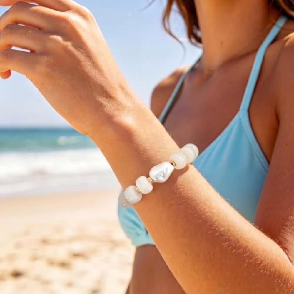 Colorful Design Beaded Bracelets Chunky Beads Handmade Jewelry Statement Resin Bracelet For Women