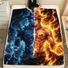 One Piece Poster Flannel Blanket Cute Printed Pattern Great For Sofa Bedroom Chair Bed Picnic Travel -HE64