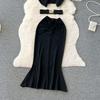 Cross American Retro Adult Lady Like Woman Wind Fishtail Fashion Suit