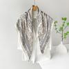New 91cm silk scarf women's satin chain imitation silk large square scarf high-end spring and summer shawl