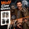 Gants de Loup-Garou d'Halloween avec Griffes, Mains Poilues Costume pour Fête à la Maison