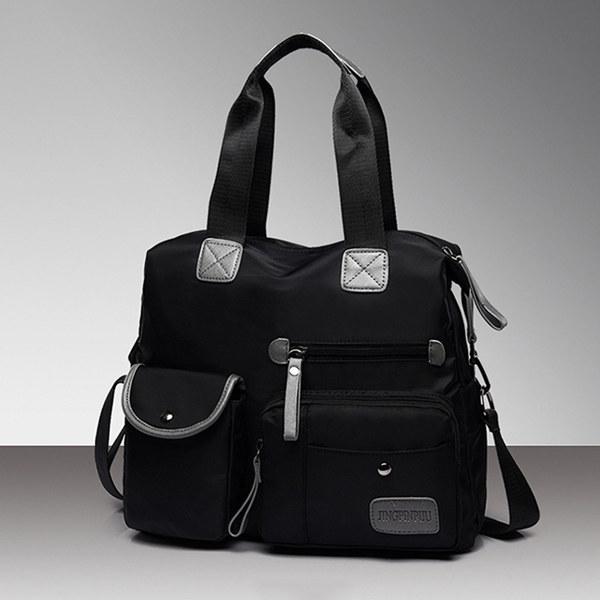 Women Multifunction Shoulder Messenger Bag Nylon Crossbody Bags Water-Repellent Handbags Large Capacity Travel Tote Bags