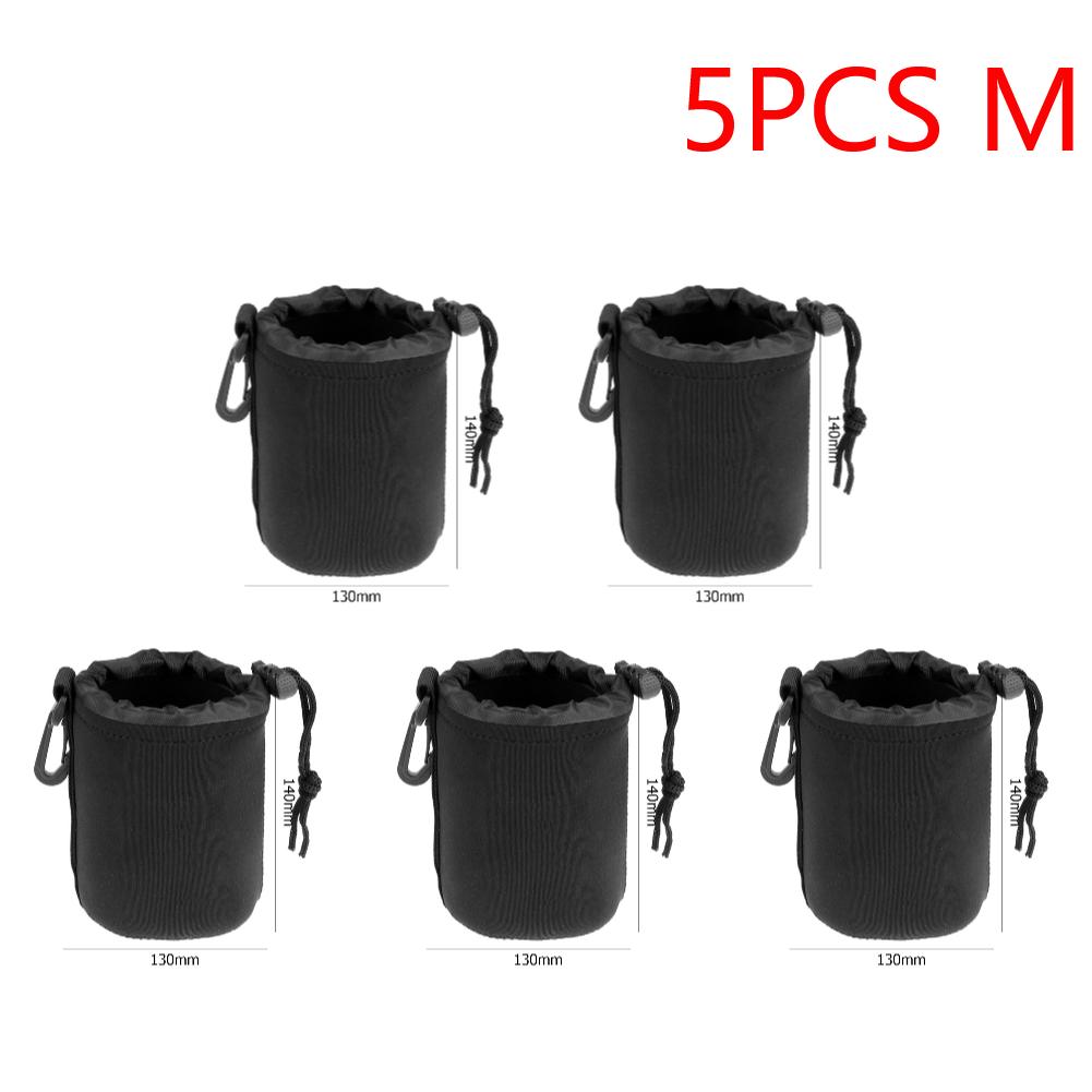 Camera Lens Bag Waterproof Soft Neoprene Camera Lens Pouch Bag Drawstring Protector Case with S M L XL Size