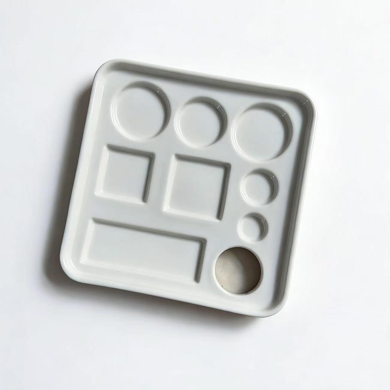Six-Compartment Melamine School Canteen Meal Tray - Commercial Multi-Grid Four-Six Ceramic Food Serving Tray