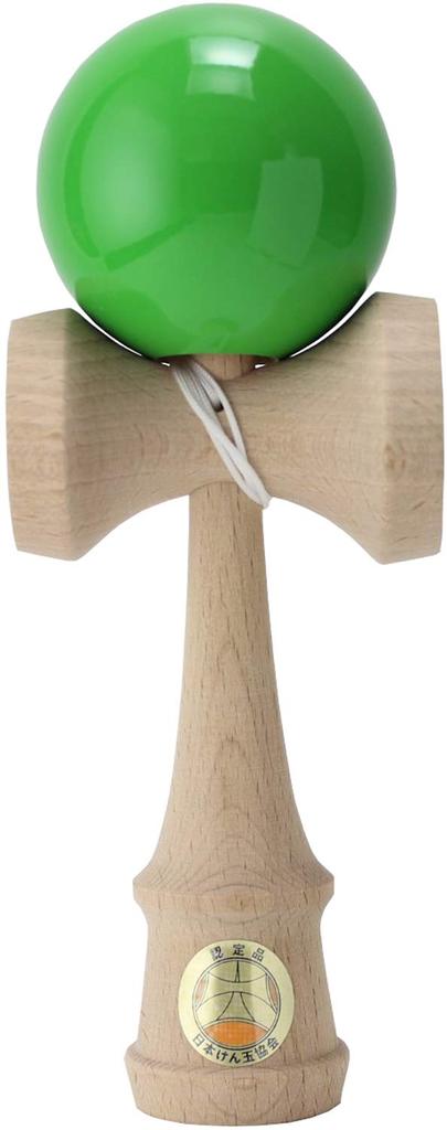Certified by the Japan Kendama New Competition Kendama Solid Made in Japan Association, "Ozora" Green, (OZORA KENDAMA)