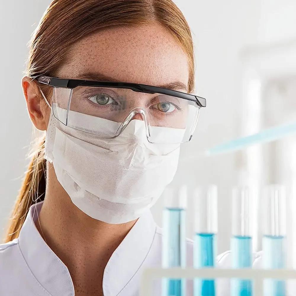12pcs Anti-Splash Work Safety Glasses Eye Protecting Lab Goggles Protective Industrial Wind Dust Proof Goggles Cycling Glasse