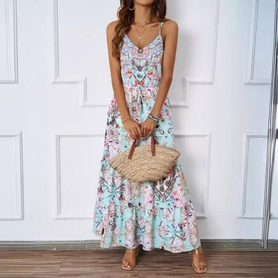 Women's Sexy Suspender Sleeveless Long Dress