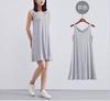 Aspersio Sleeveless Feminine Tank Top Available in Mini and Long Perfect for Maternity Girly Dress Solid Decollete Sleeveless Stretch Women's Dress,
